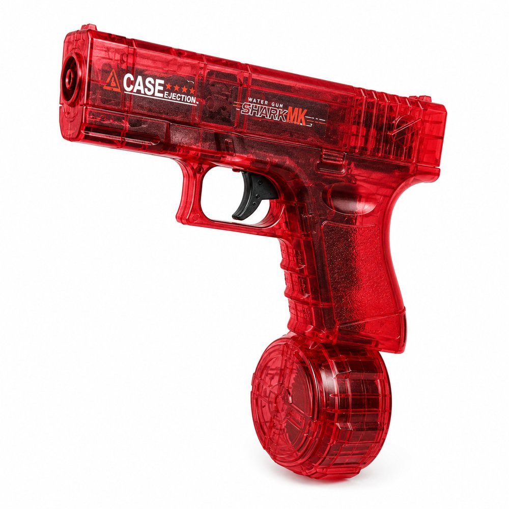 Pistola de Água Elétrica Recarregável com Luzes de Tambor