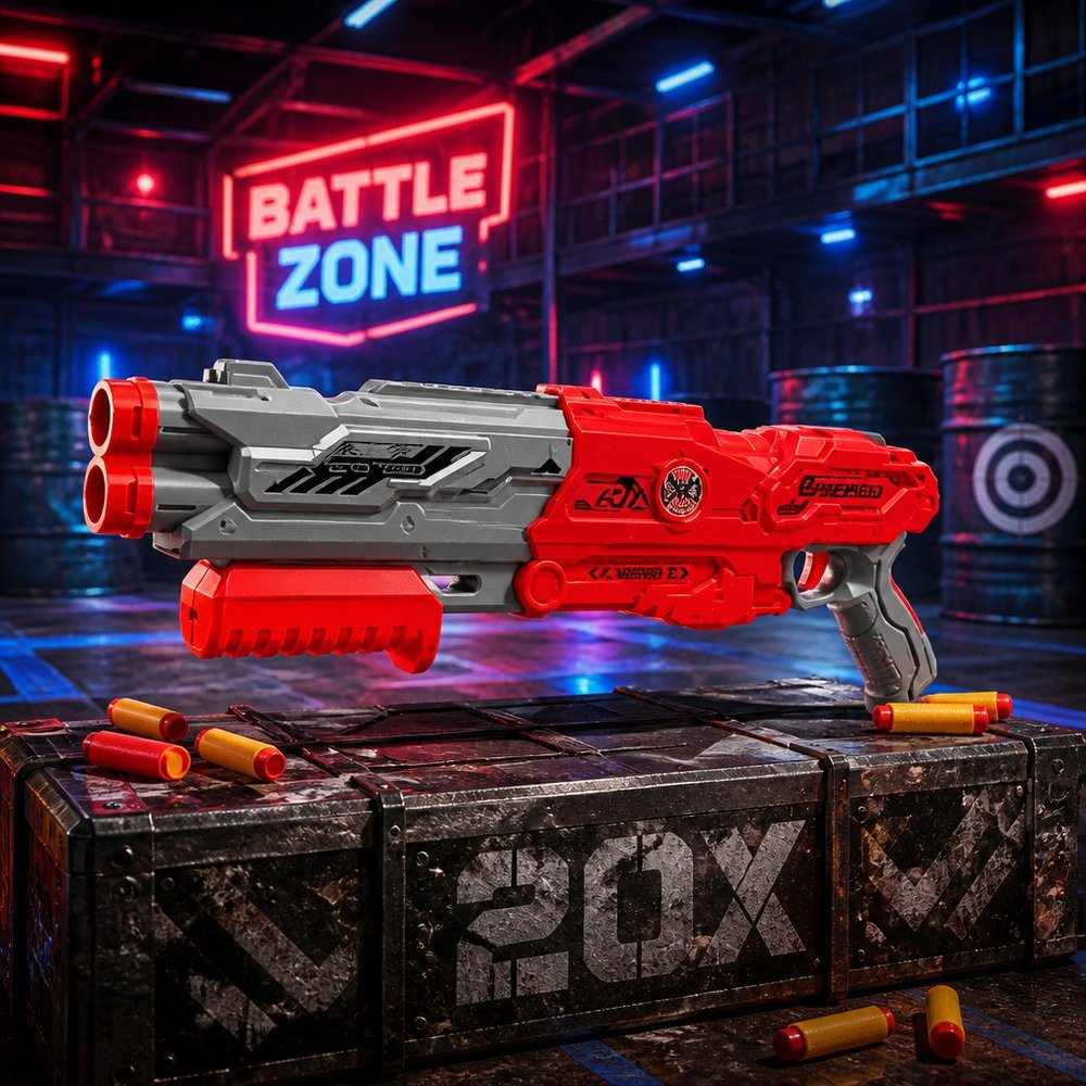 Lançador de Dardos Soft Top Heroes Guardian - Vermelha