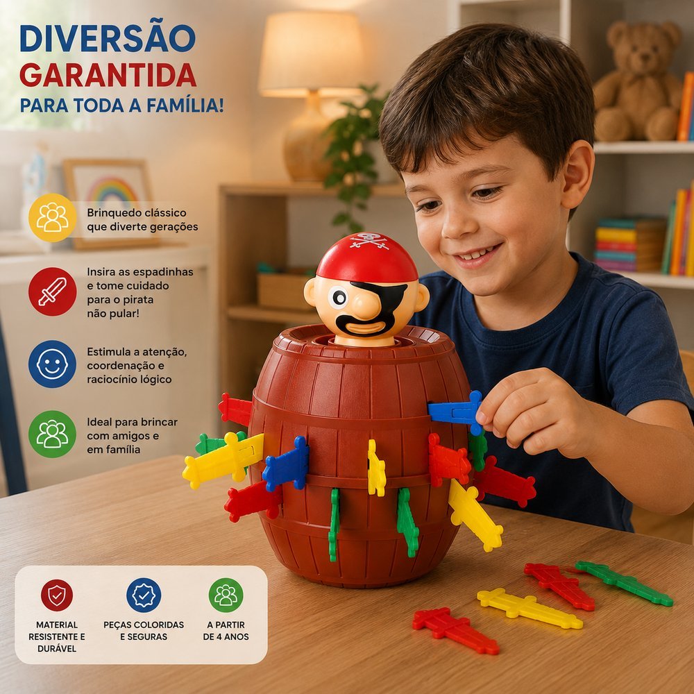 Jogo Pula Pirata Com 16 Espadas