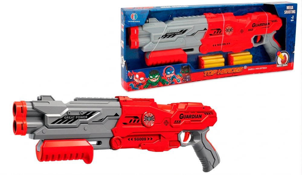 Lançador de Dardos Soft Top Heroes Guardian - Vermelha