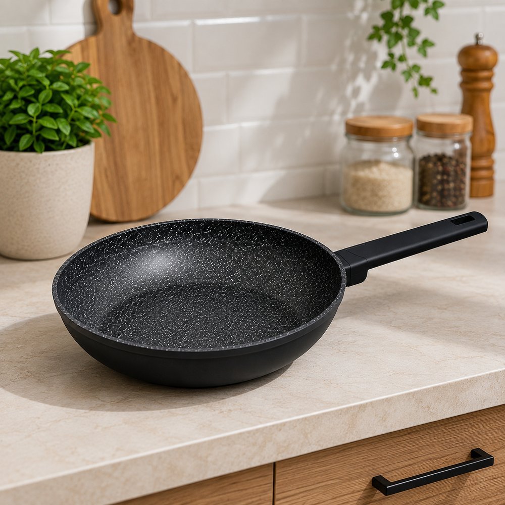 Frigideira Cerâmica com Fundo de Indução 22cm - Preta