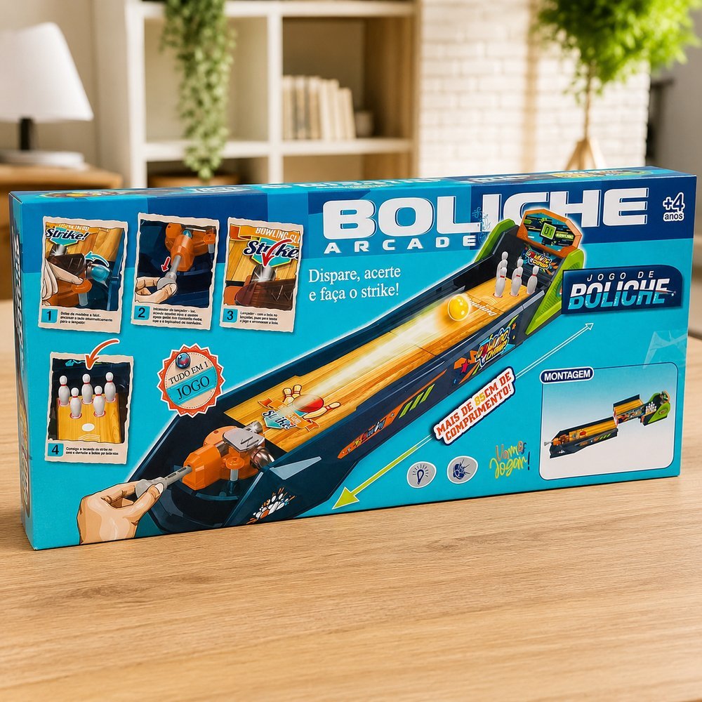 Jogo de Boliche Infantil Estilo Arcade