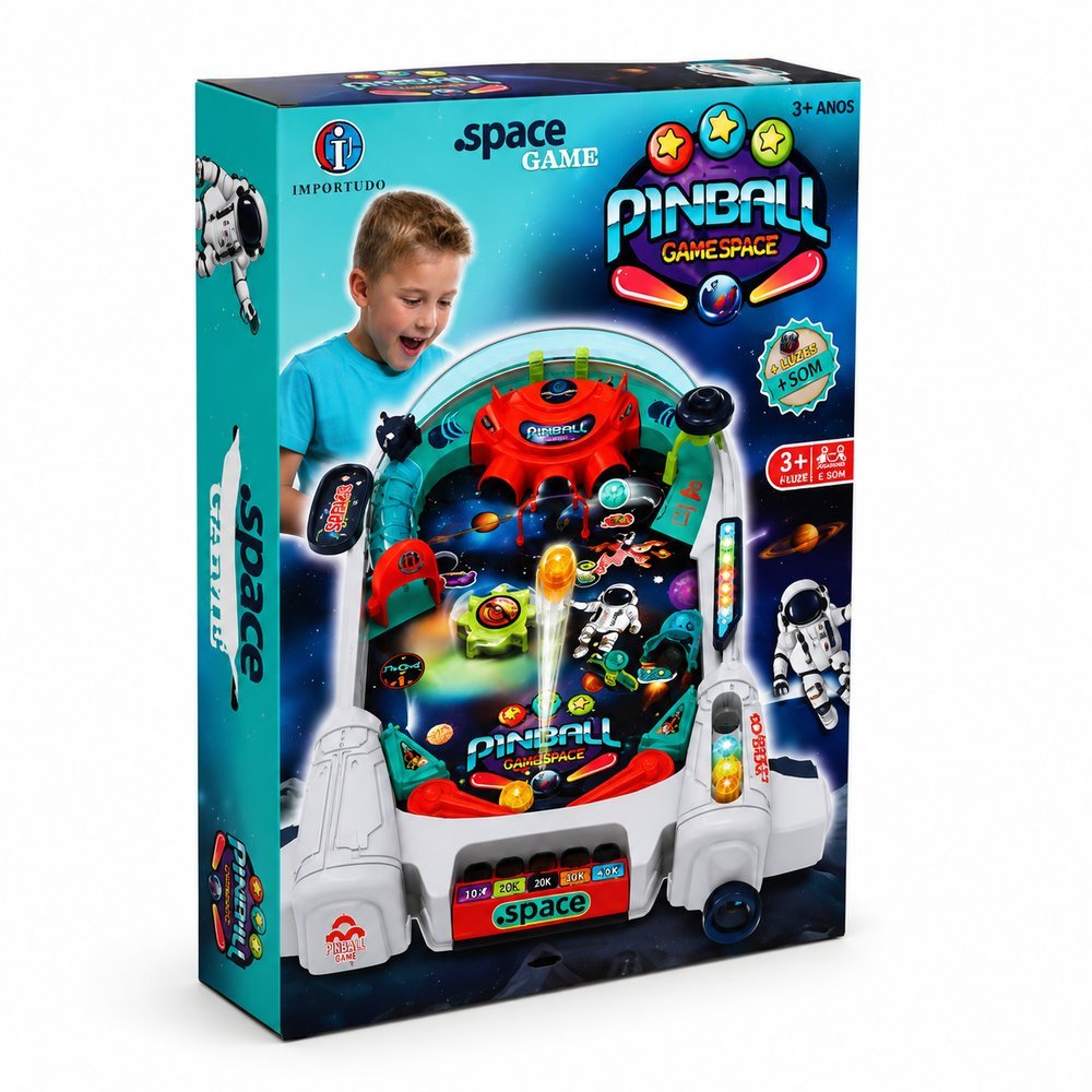 Jogo Pinball Game Space Infantil com Bolinhas