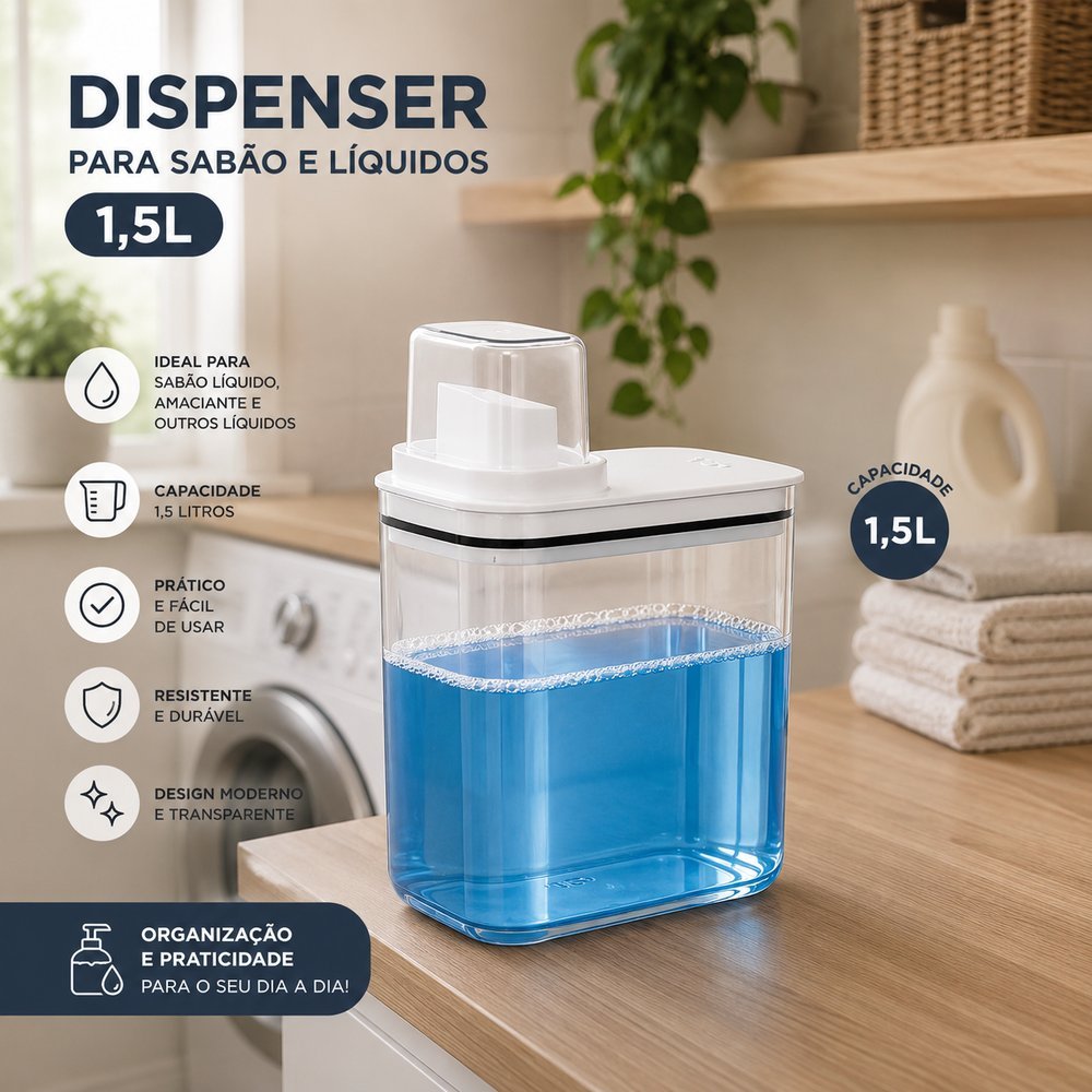 Dispenser para Sabão e Liquidos 1,5L